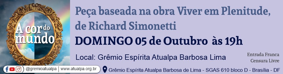 Peça teatral "A Cor do Mundo" reapresentação